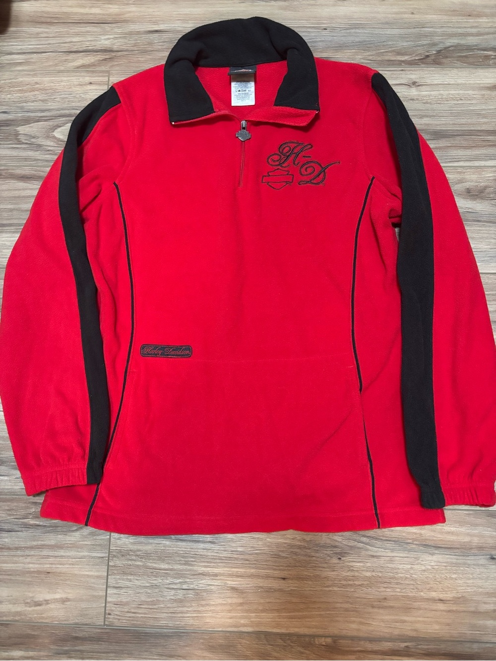 Women’s Red Harley Davidson fleece quarter zip